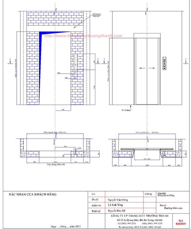 Bản Vẽ Xây Dựng Thang Máy - Thang Máy Trường Thành